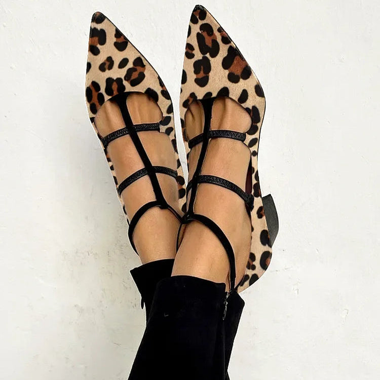 Franca | Leopard Strap Heeled Shoes