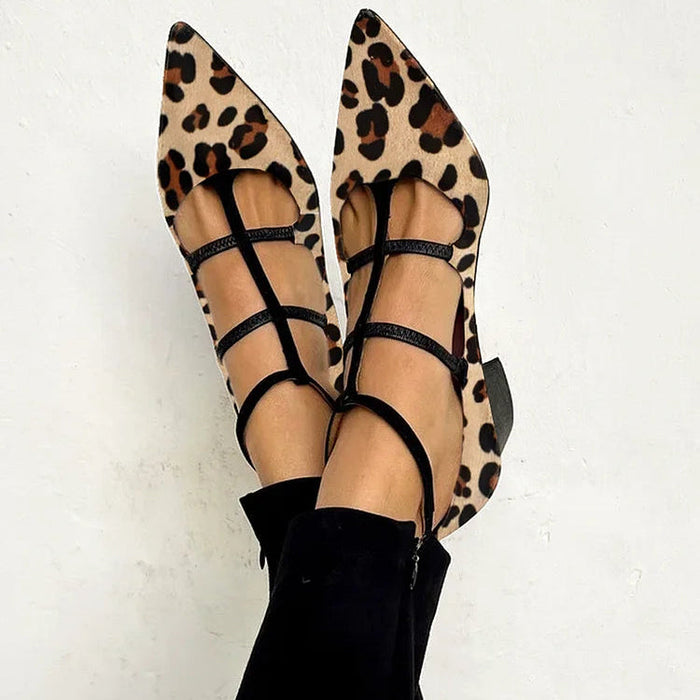 Franca | Leopard Strap Heeled Shoes
