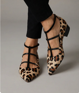Franca | Leopard Strap Heeled Shoes