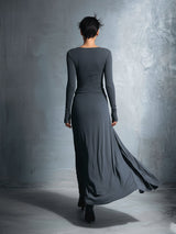 Naomie | Maxi Wrap Dress with Silky Tie