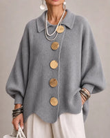 Karina | Oversized Collared Button Cardigan