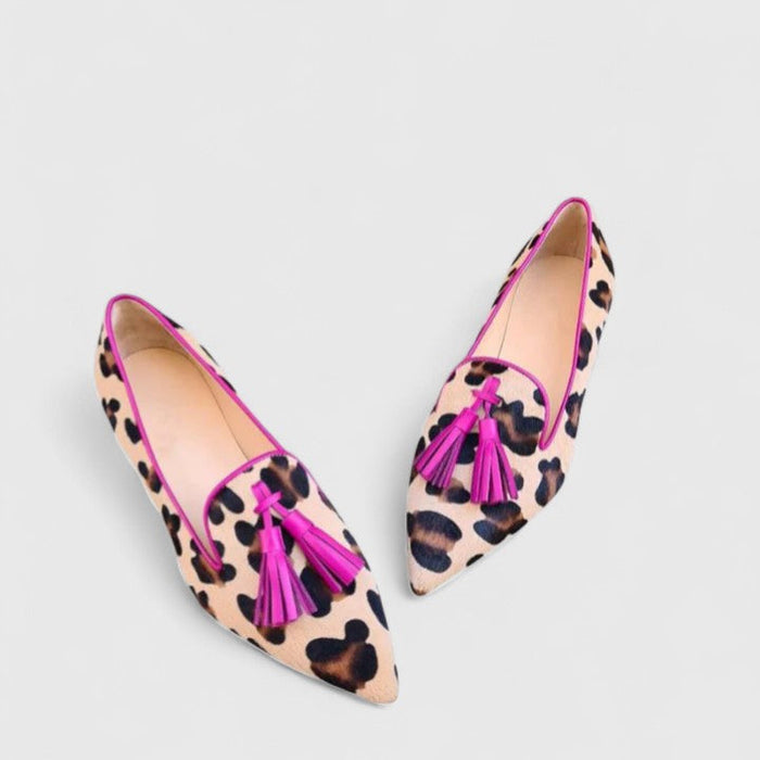 Mirella | Classic Women's Loafers - Pink Leopard