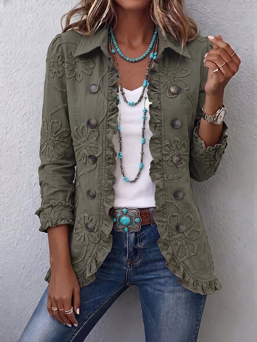 Odalys | Bohemian Embroidered Utility Jacket