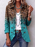 Cassandre | Leopard Ombré Ruffle Blazer