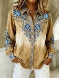 Cassidy | Vintage Western Floral Button Blouse