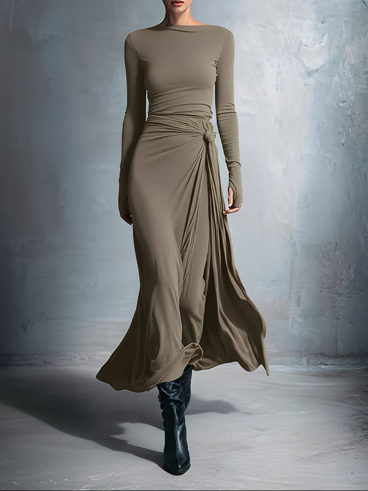 Naomie | Maxi Wrap Dress with Silky Tie