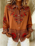 Dawnflora | Artistic Floral Long Sleeve Blouse