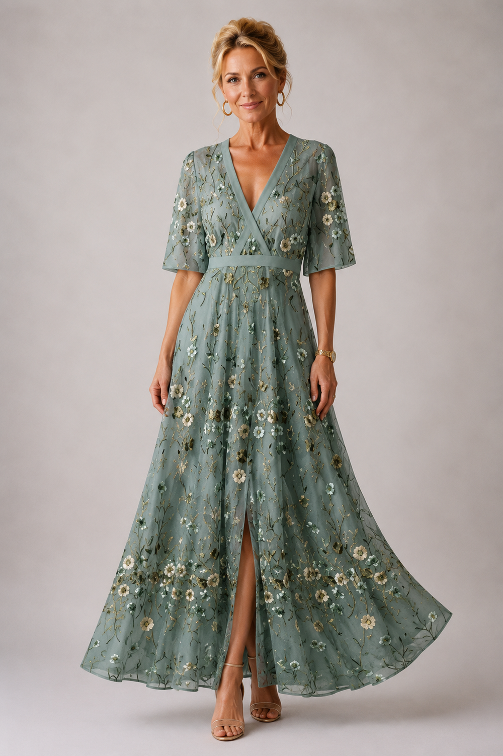 Edmée | Robe Fleurie à Manches